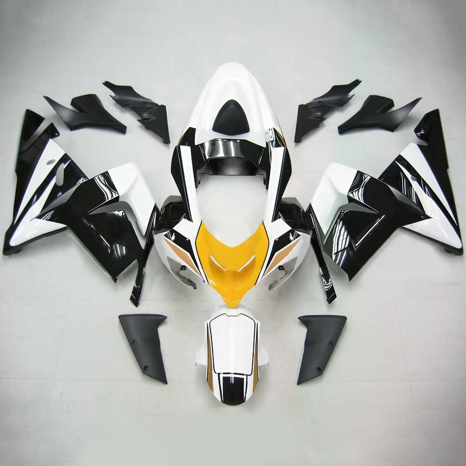 patosha-1068ページ Amotopart Kawasaki 2004-2005 ZX10R Black White Playboy Fairing Kit