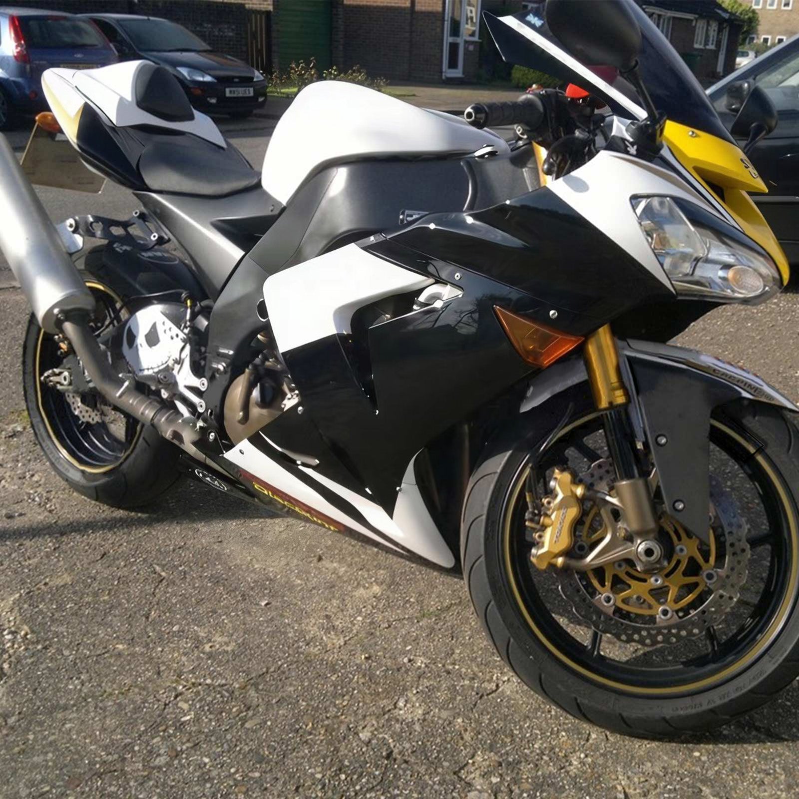 Amotopart Kawasaki 2004-2005 ZX10R Black White Playboy Fairing Kit
