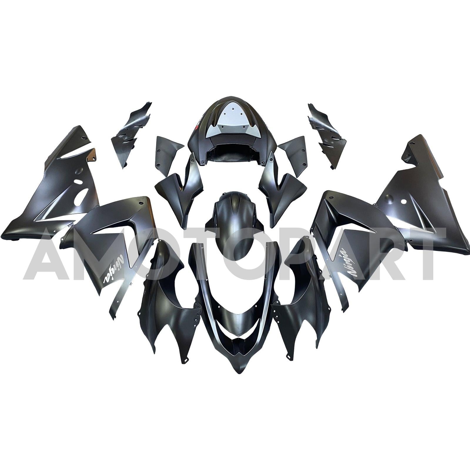 Amotopart Kawasaki 2004-2005 ZX10R Matte Black Fairing Kit