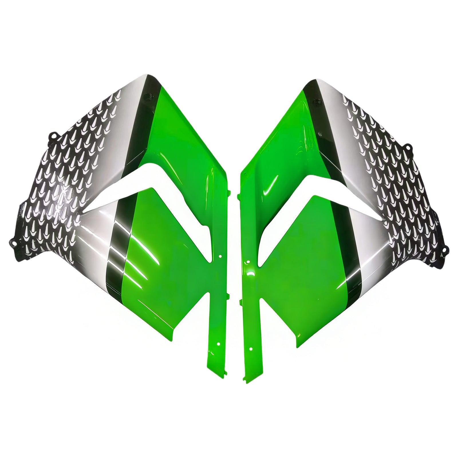 Amotopart Kawasaki 2004-2005 ZX10R Kit de carénage noir vert