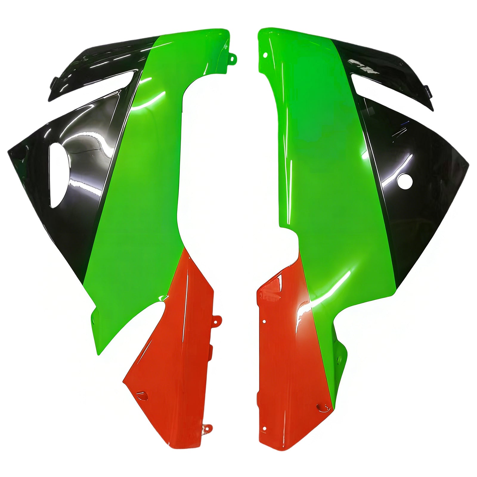 Amotopart Kawasaki 2004-2005 ZX10R Kit de carénage noir vert