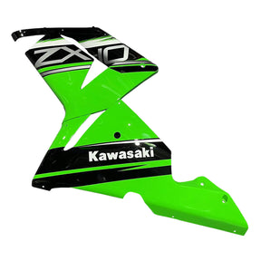 Amotopart Kawasaki 2004–2005 ZX10R Grün Schwarz Verkleidungsset
