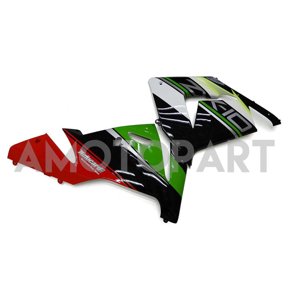 Amotopart Kawasaki 2004-2005 ZX10R White Black Green Fairing Kit