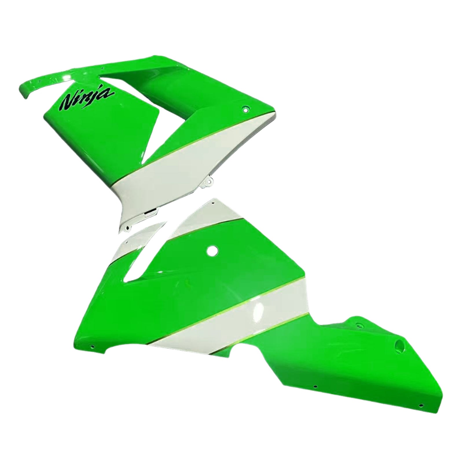 Amotopart Kawasaki 2004-2005 ZX10R White Green Fairing Kit