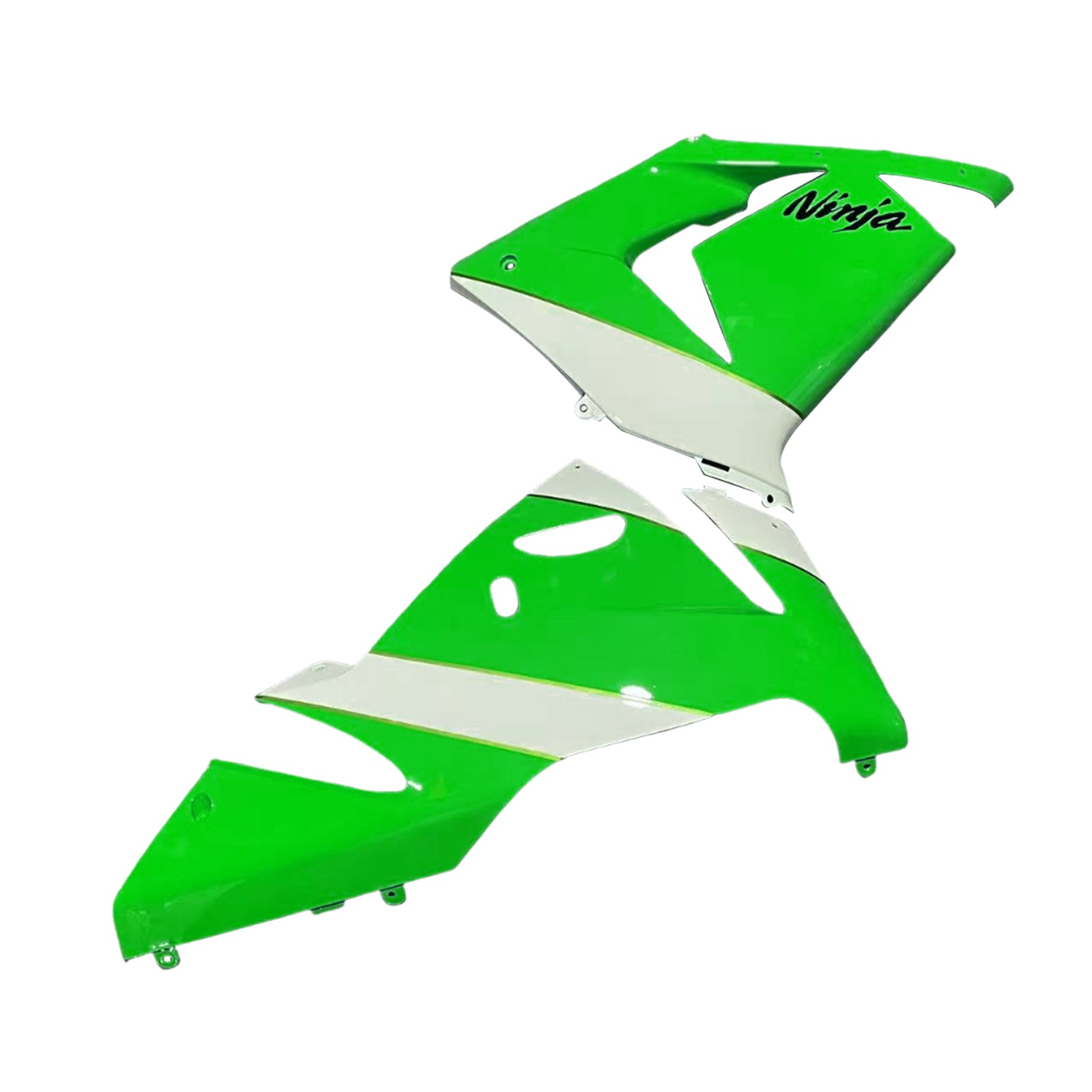 Amotopart Kawasaki 2004-2005 ZX10R White Green Fairing Kit