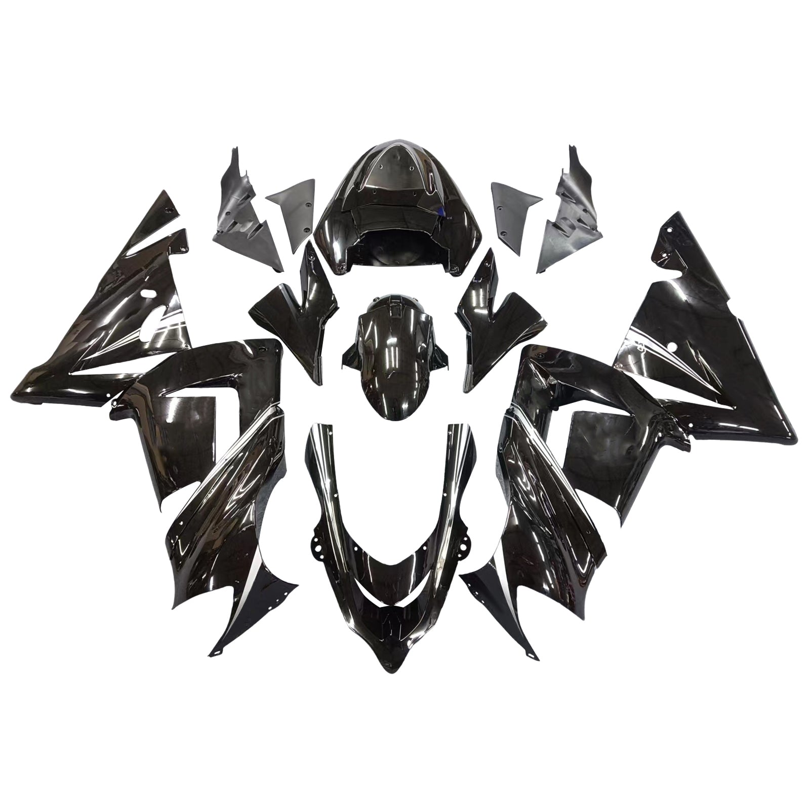 Amotopart Kawasaki 2004-2005 ZX10R Gloss Black Fairing Kit