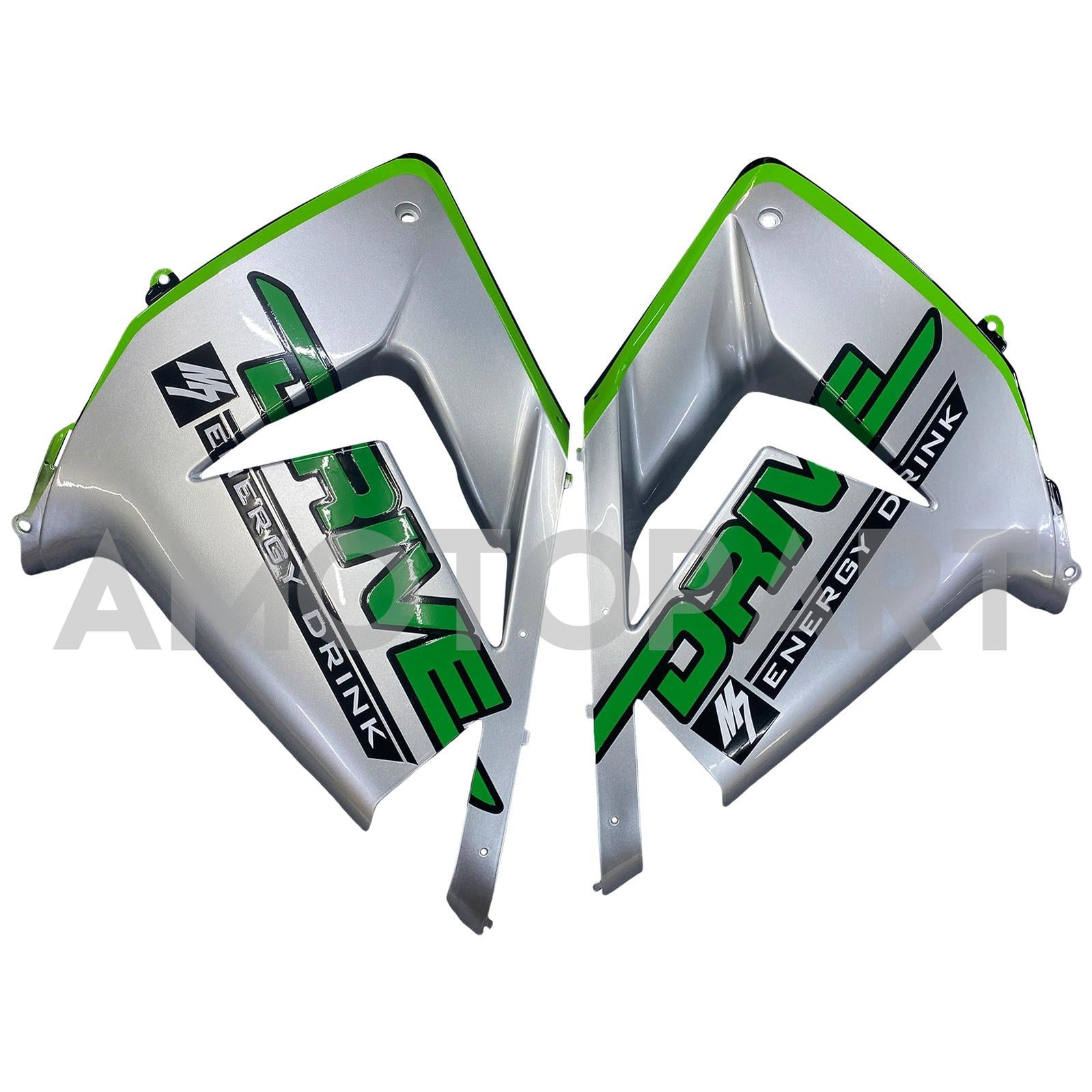 Amotopart 2004-2005 ZX10R Kawasaki Green&Silver Fairing Kit