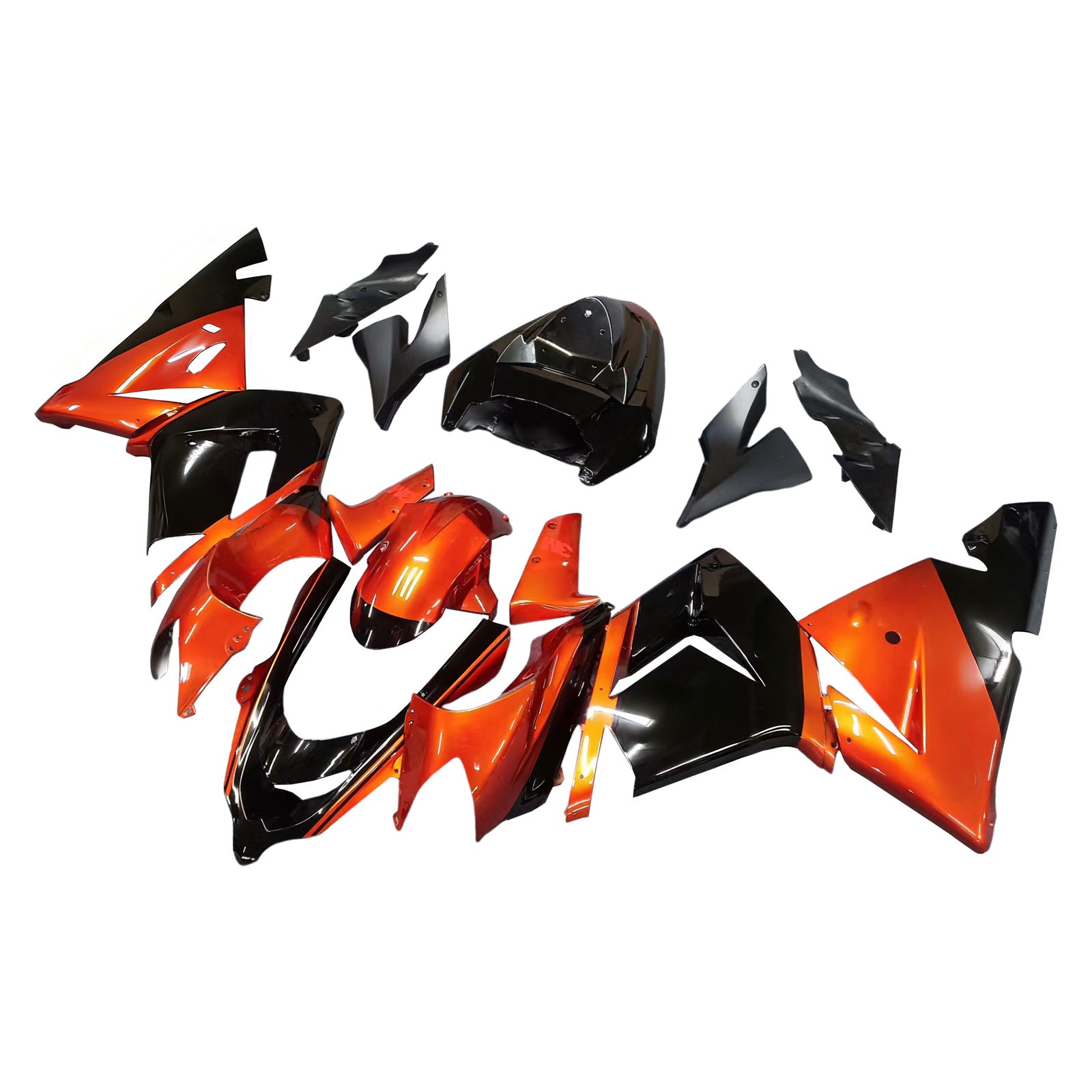 Amotopart 2004-2005 ZX10R Kawasaki Orange&Black Fairing Kit