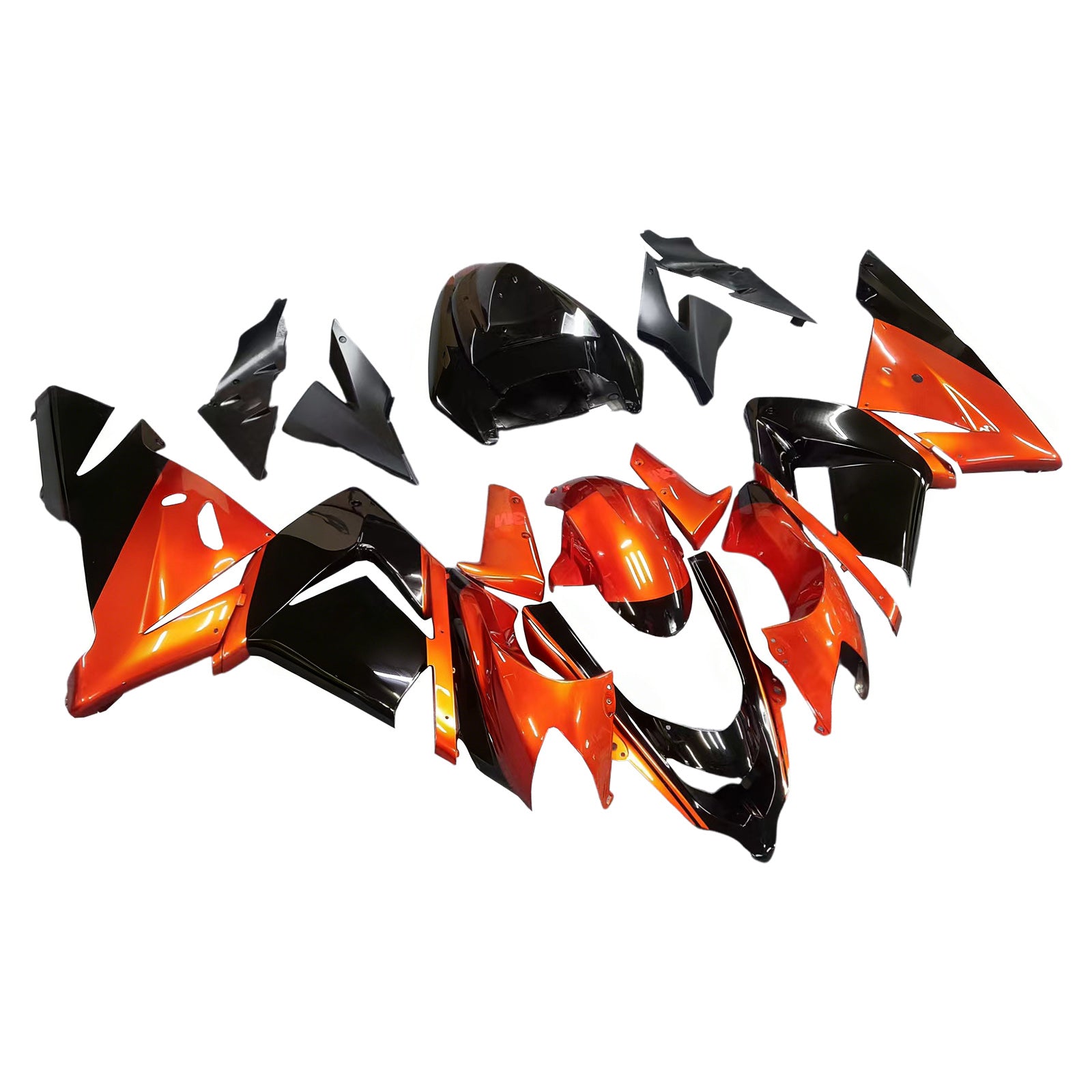 Amotopart 2004-2005 ZX10R Kawasaki Orange&Black Fairing Kit