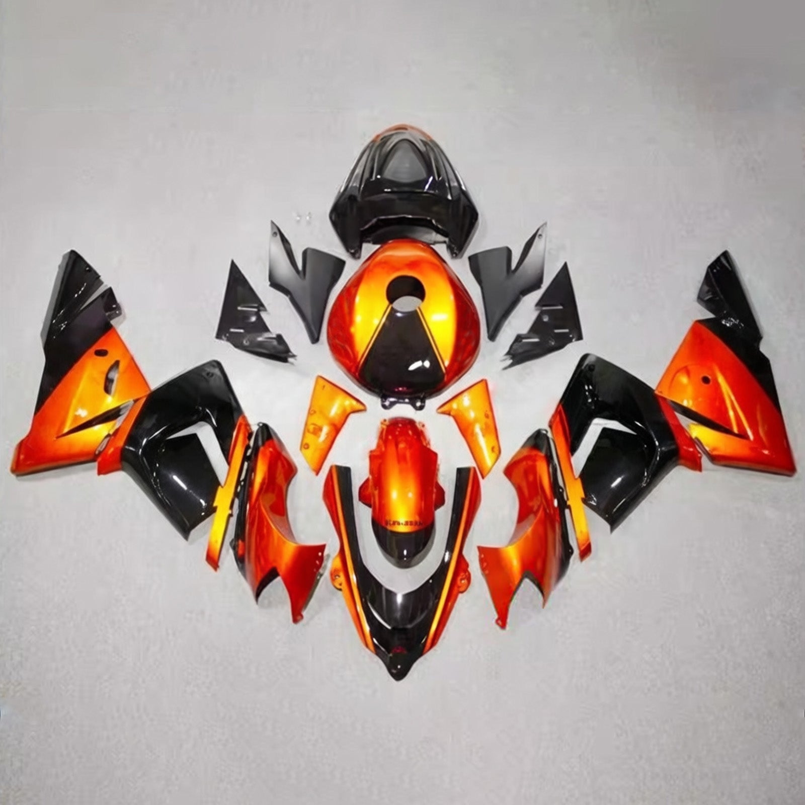 Amotopart 2004-2005 Kawasaki ZX10R Orange Black White Fairing Kit