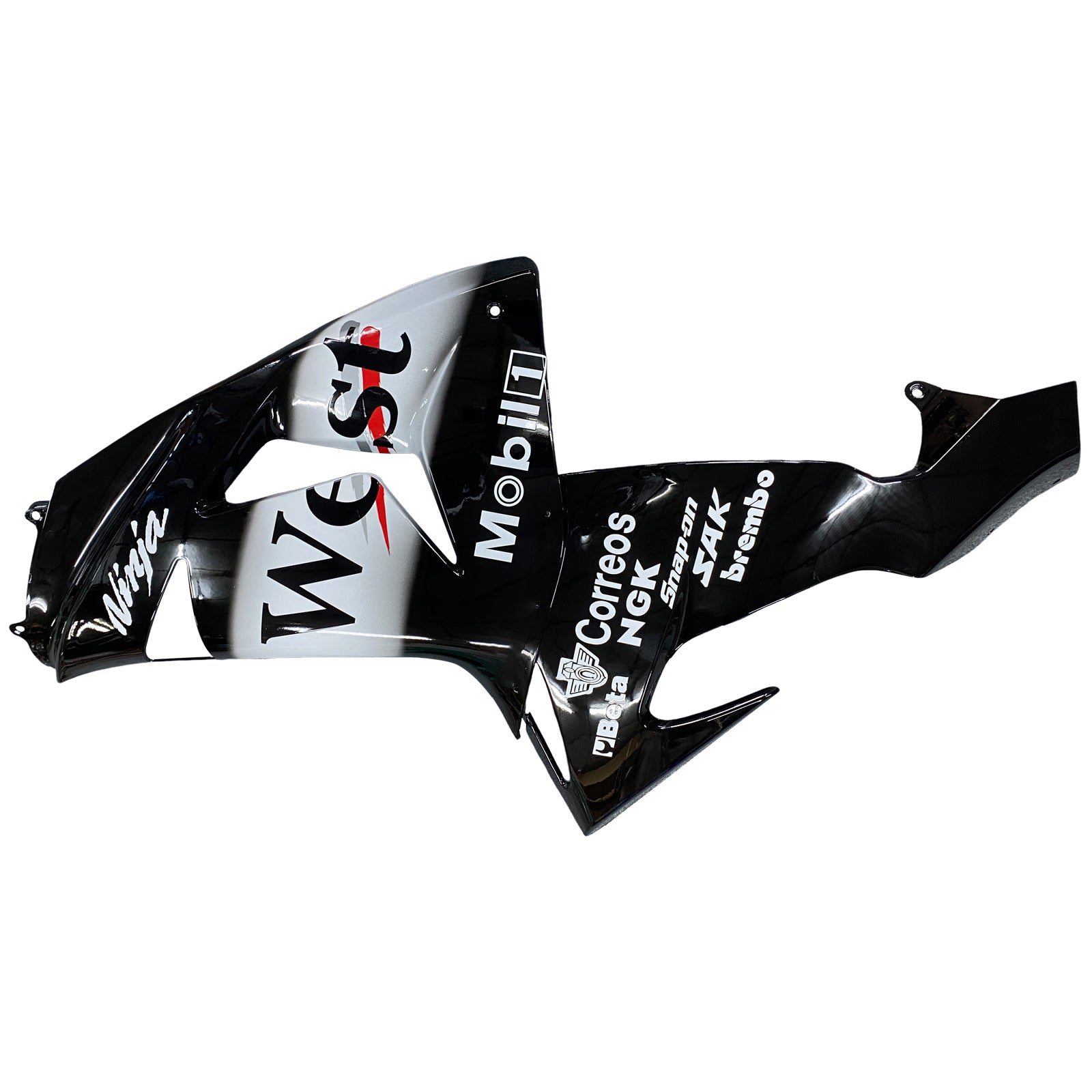 Amotopart Kawasaki ZX10R 2006-2007 Black&White Fairing Kit