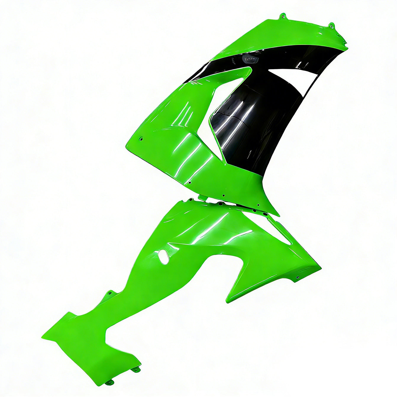 Amotopart 2006-2007 Kawasaki ZX10R Fairing Green Style3 Kit
