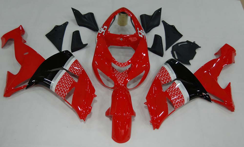 Amotopart 2006-2007 Kawasaki ZX10R Red Fairing Kit