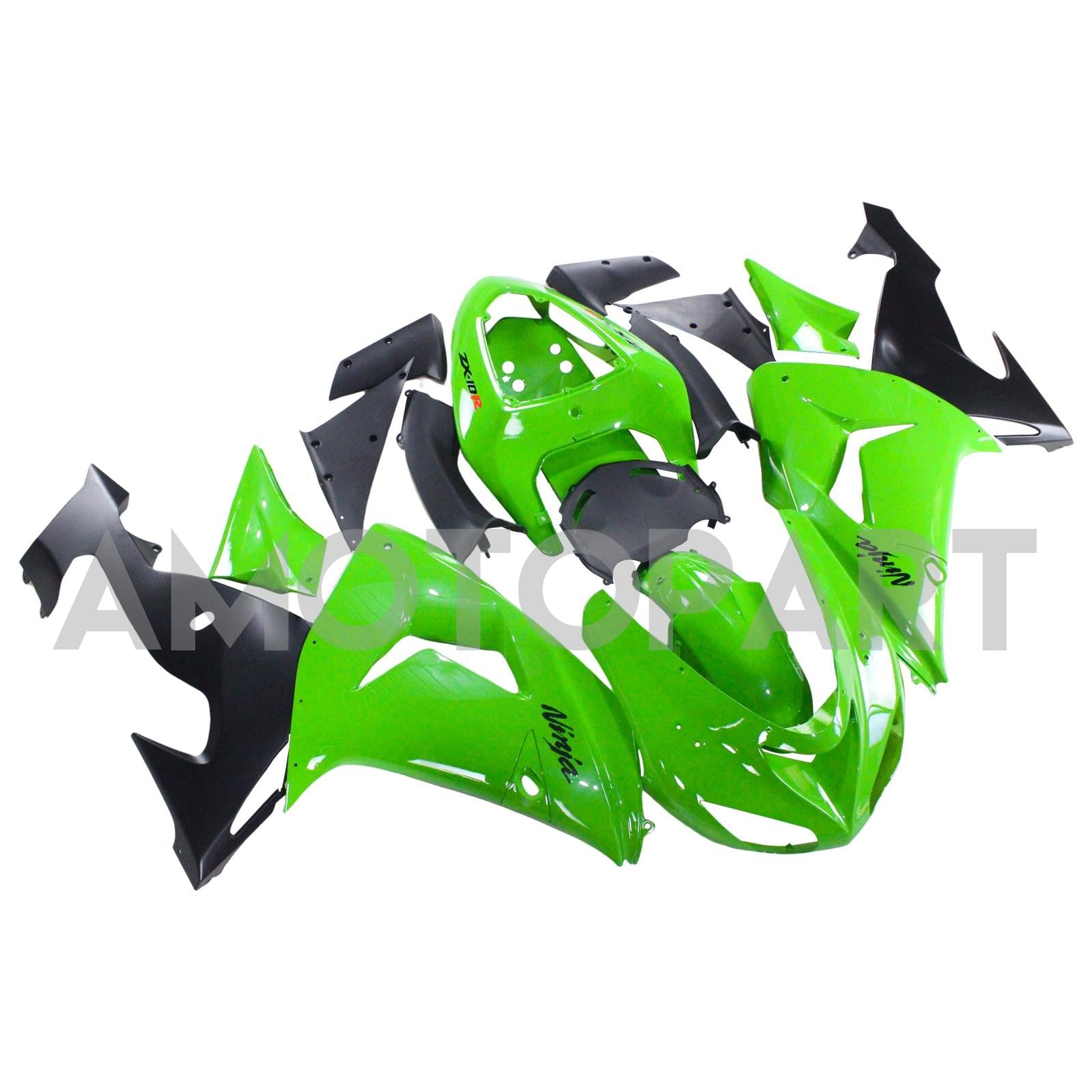 Amotopart Kawasaki ZX10R 2006-2007 Green Failing Kit