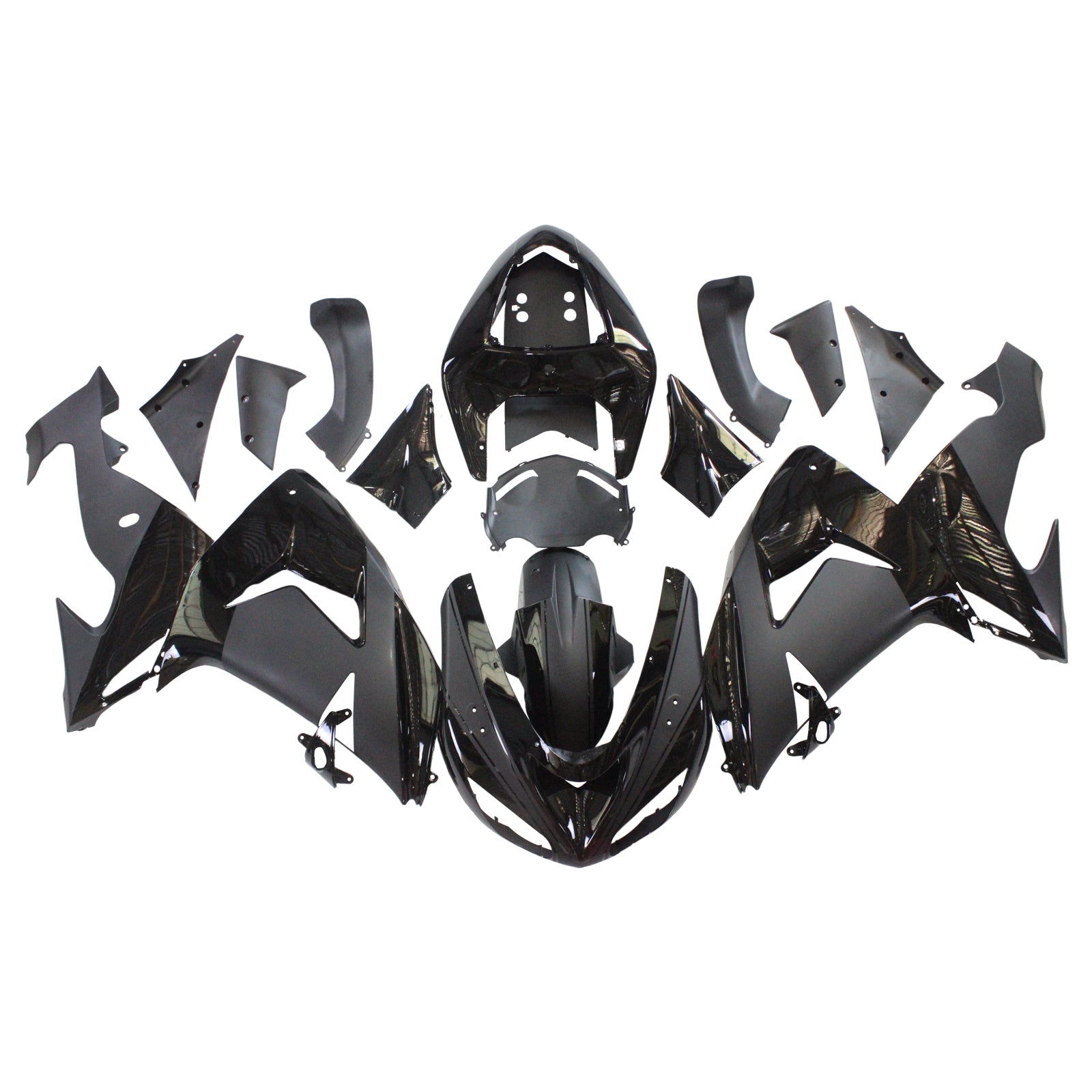 Amotopart  Kawasaki ZX10R 2006-2007 Gloss&Matt Black Fairing Kit