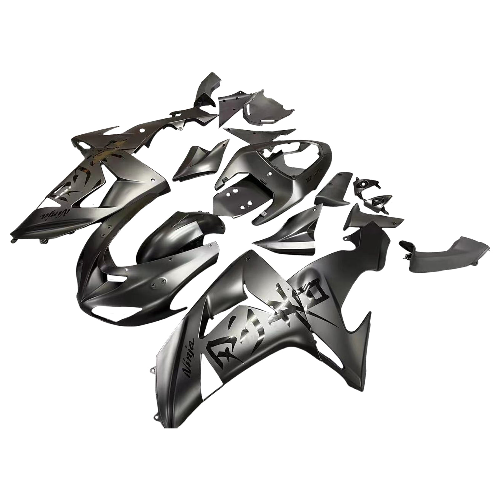 Amotopart Kawasaki ZX10R 2006-2007 Matt Black Ninja Fairing Kit