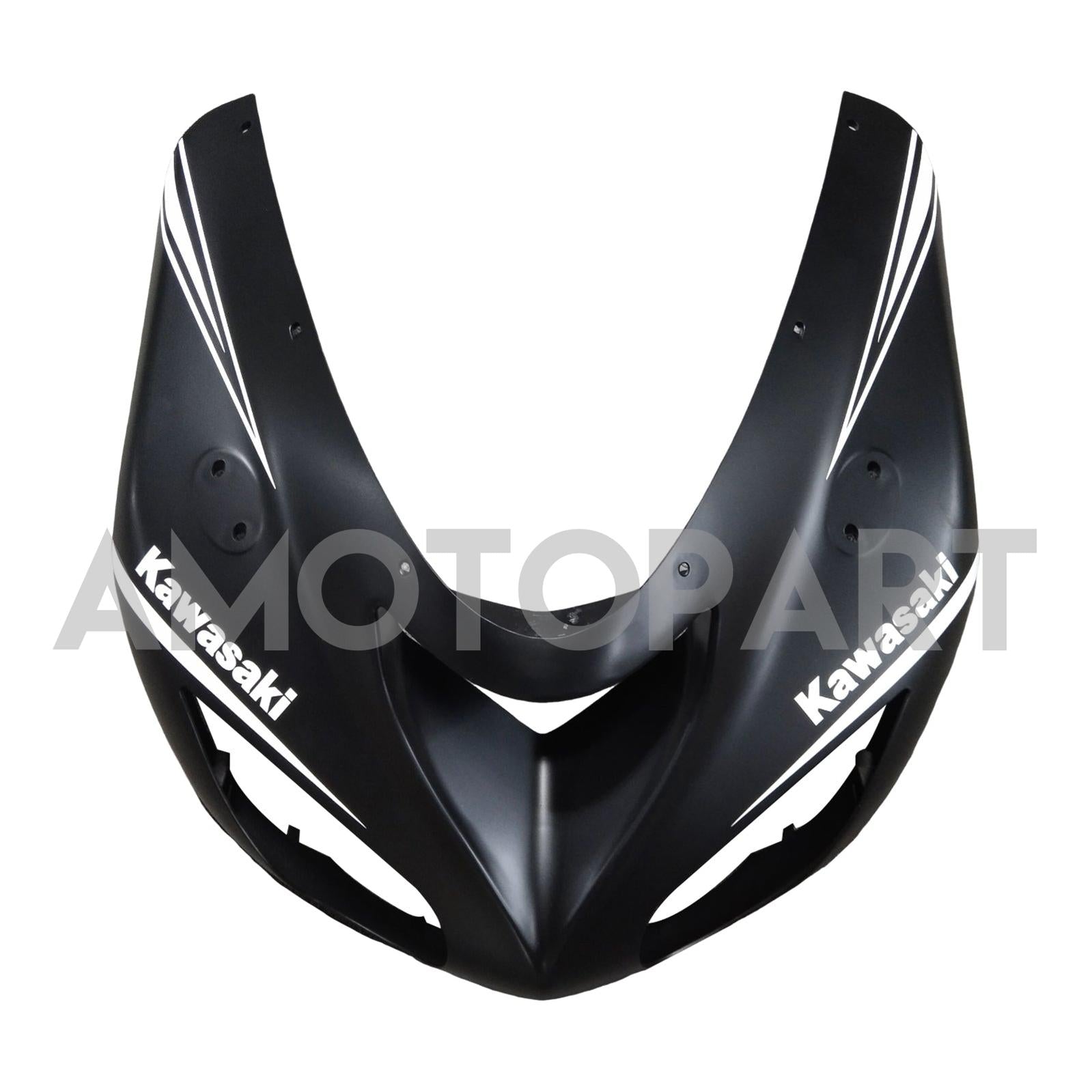 Amotopart Kawasaki ZX10R 2006-2007 Schwarz mit weißem Logoverkaufskit