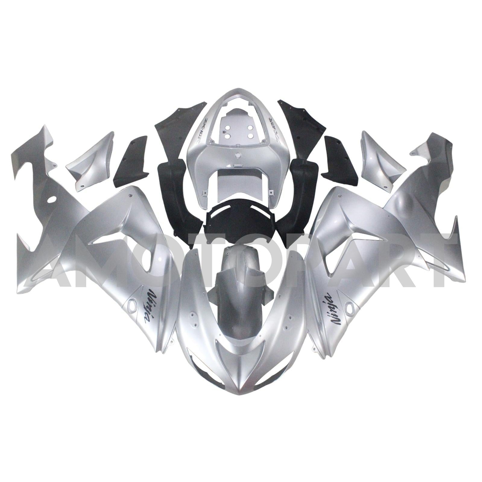 Amotopart Kawasaki ZX10R 2006-2007 SLIVER FAIRING KIT