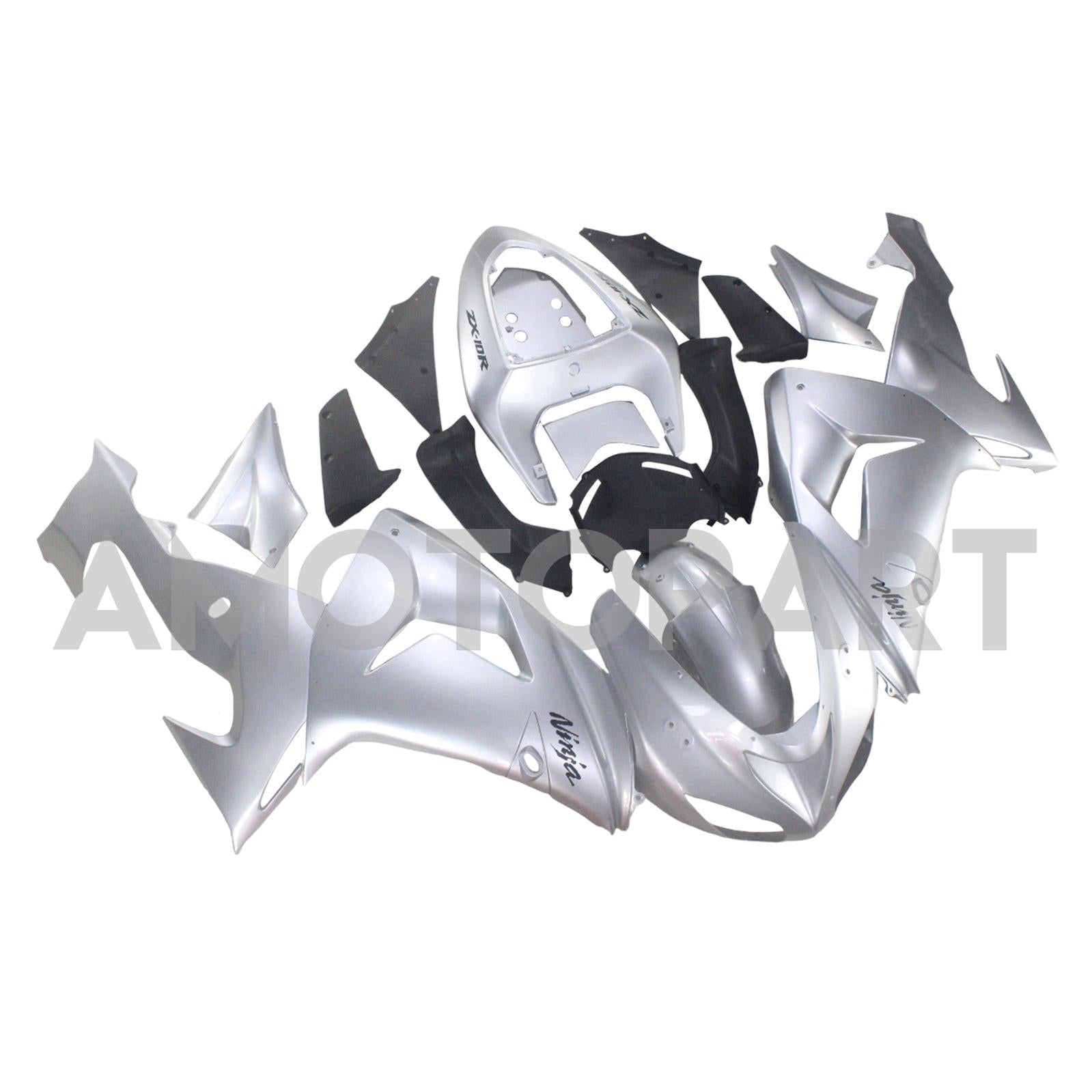 Amotopart Kawasaki ZX10R 2006-2007 Sliver Fairing Kit