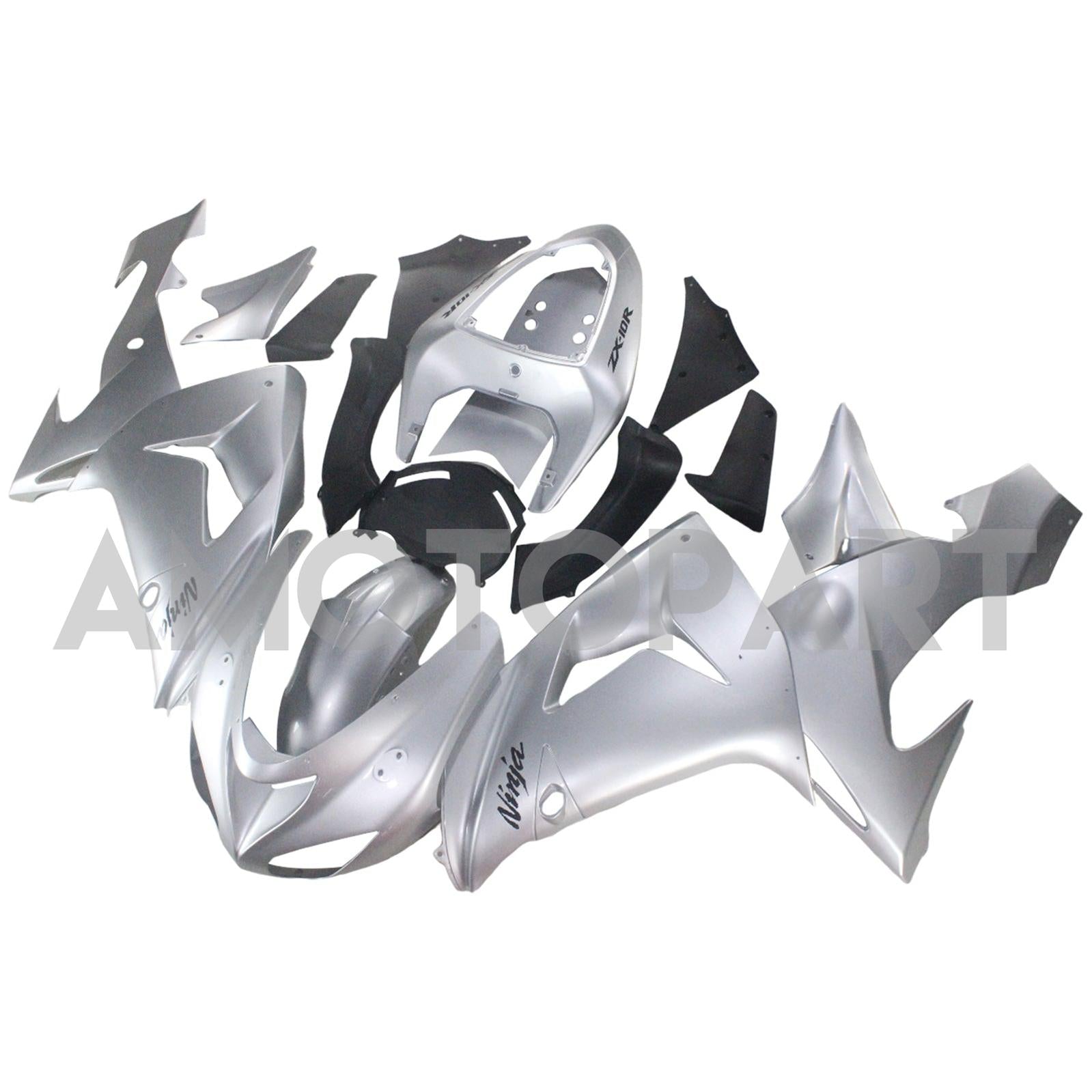 Amotopart Kawasaki ZX10R 2006-2007 Sliver Fairing Kit