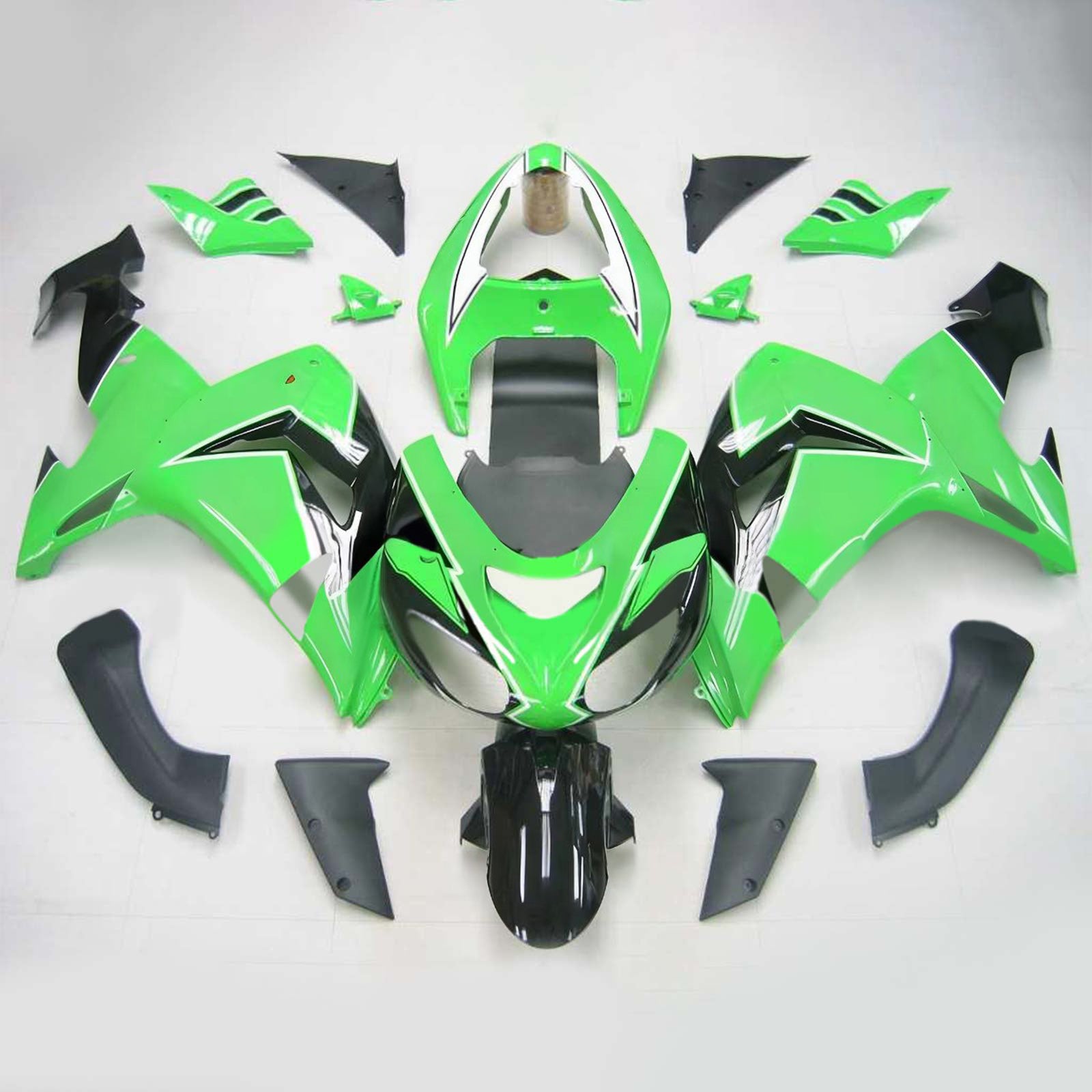 Amotopart Kawasaki ZX10R 2006-2007 Green Fairing Kit