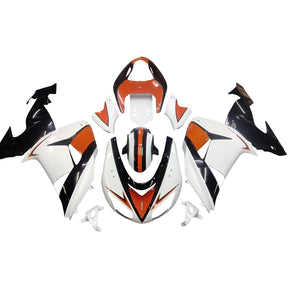 Amotopart Verkleidungsset für Kawasaki ZX10R 2006–2007, Weiß, Orange