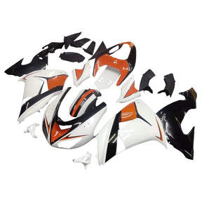 Amotopart  Kawasaki ZX10R 2006-2007 White Orange Fairing Kit