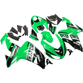 Amotopart Kawasaki ZX10R 2006–2007 grün-schwarzes Verkleidungsset