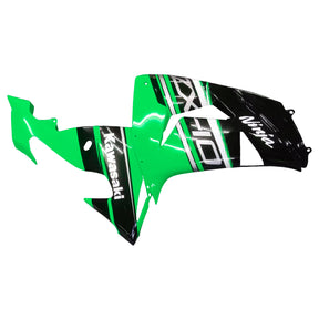 Amotopart Kawasaki ZX10R 2006–2007 grün-schwarzes Verkleidungsset