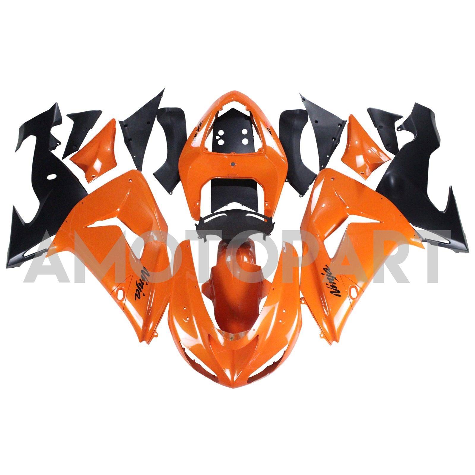 Amotopart Kawasaki ZX10R 2006-2007 Orange Fairing Kit