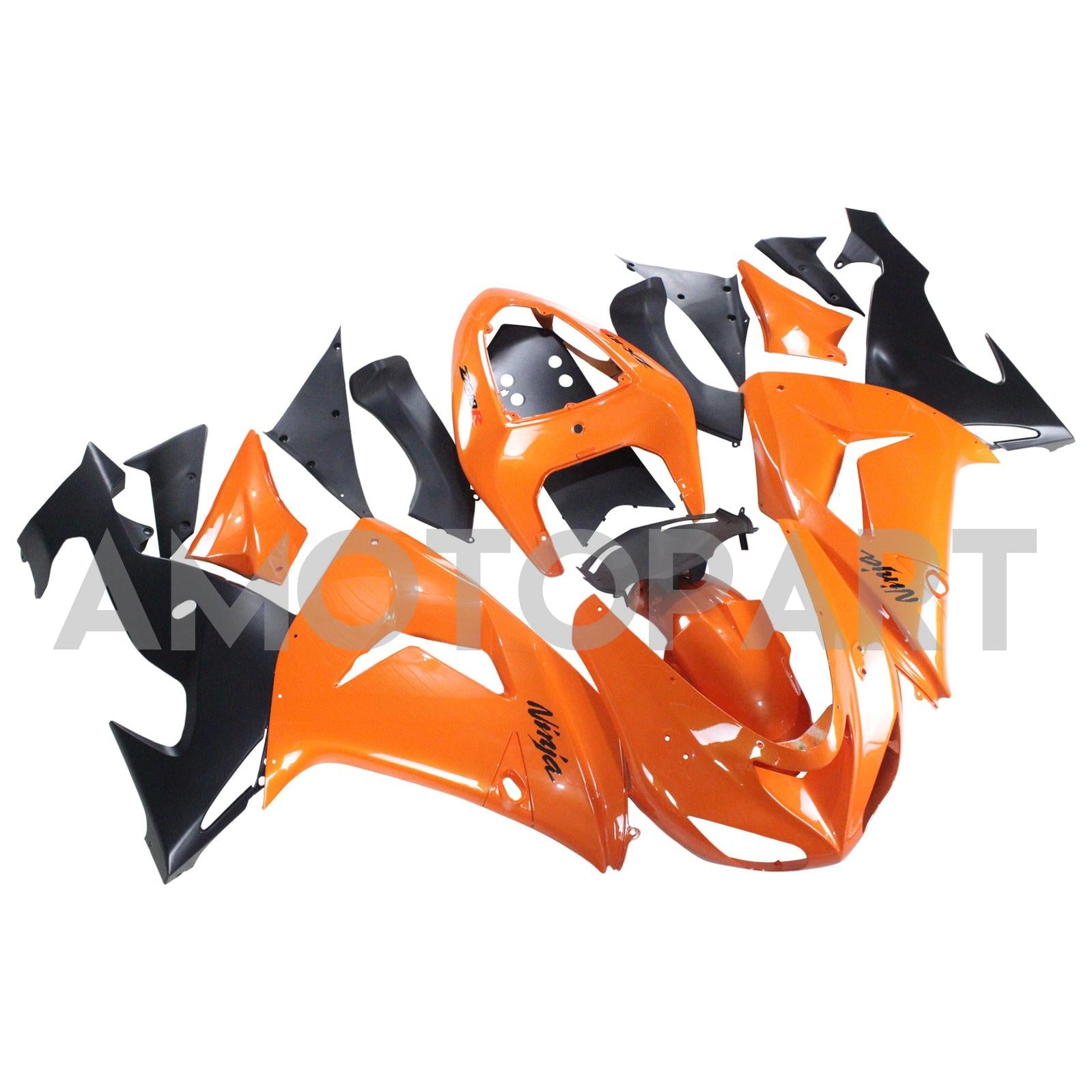Amotopart Kawasaki ZX10R 2006-2007 Orangenverkleidungskit
