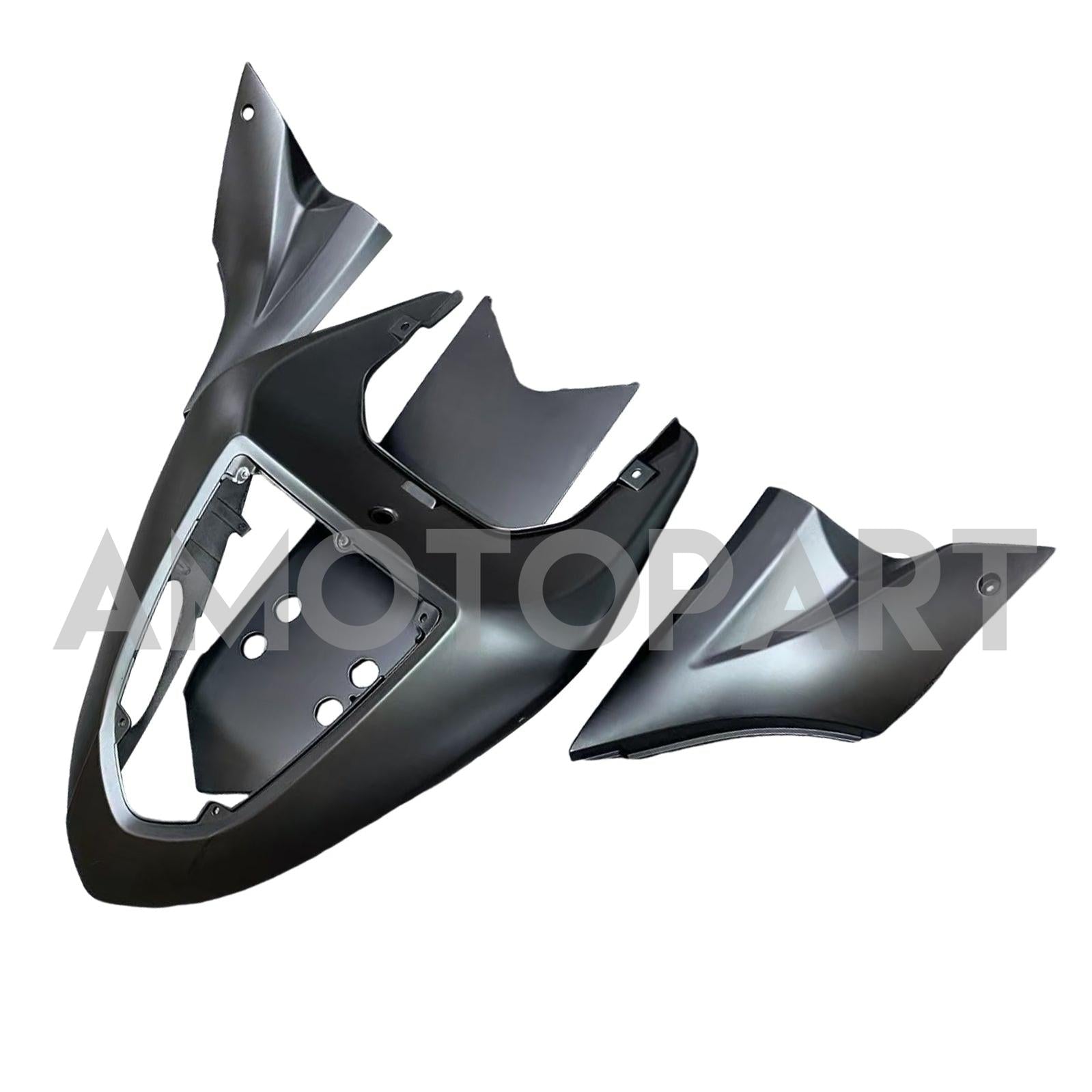 Amotopart Kawasaki ZX10R 2006-2007 Hochglänzende Schwarzverkleidung Kit