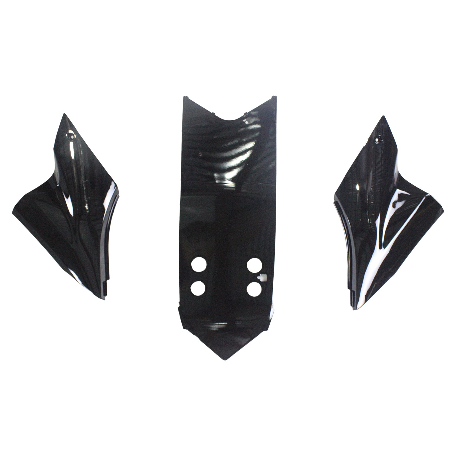 Amotopart Verkleidungsset für Kawasaki ZX10R 2006–2007, glänzendes Schwarz mit Ninja-Logo