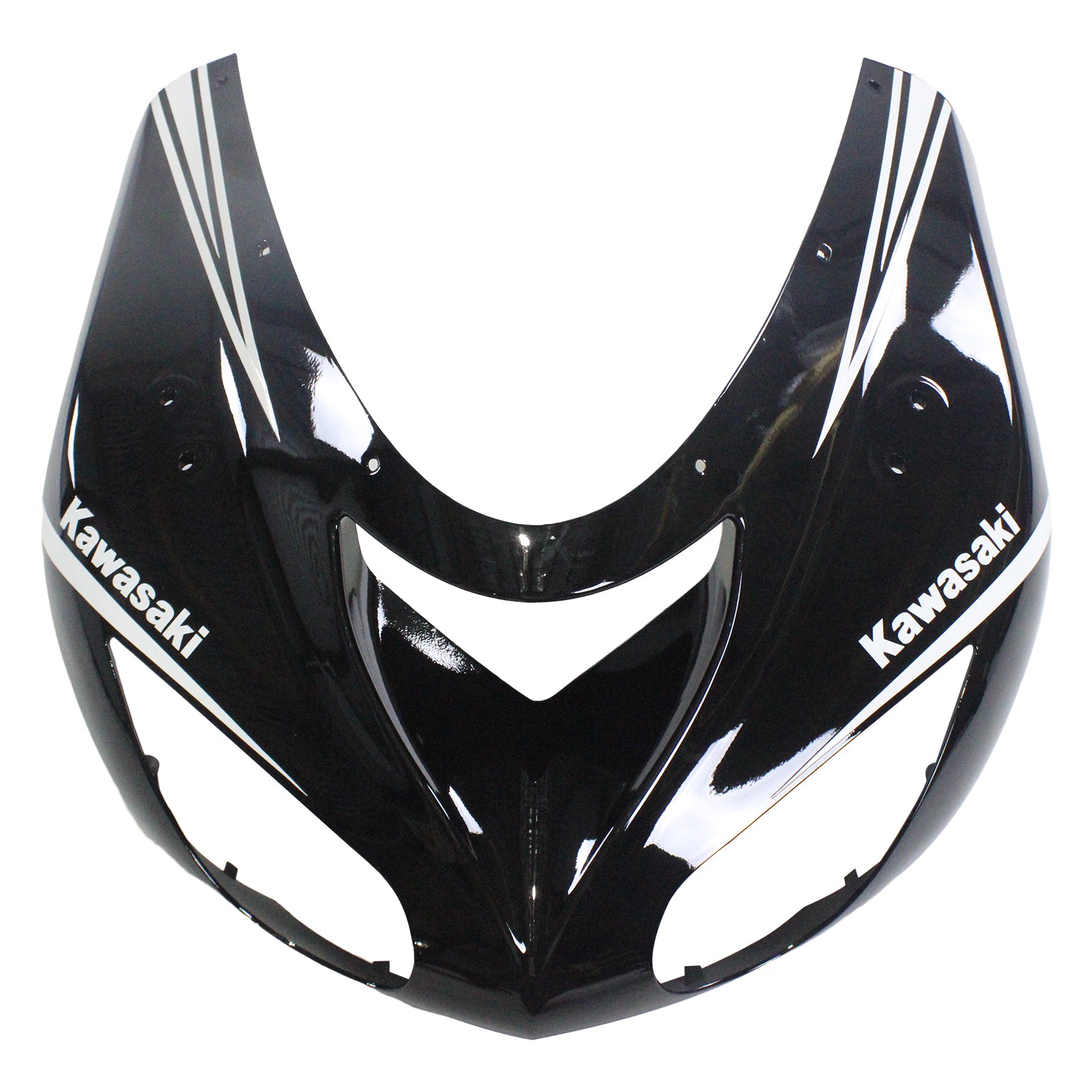 Amotopart Verkleidungsset für Kawasaki ZX10R 2006–2007, glänzendes Schwarz mit Ninja-Logo