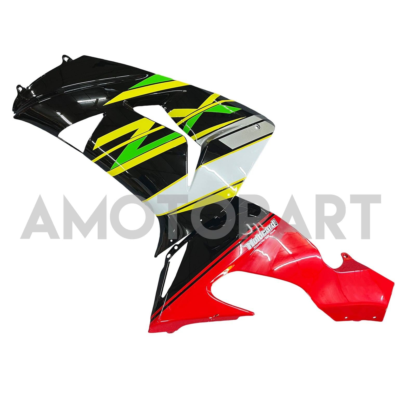 Amotopart 2006-2007 Kawasaki ZX10R Green & Red Failing Kit