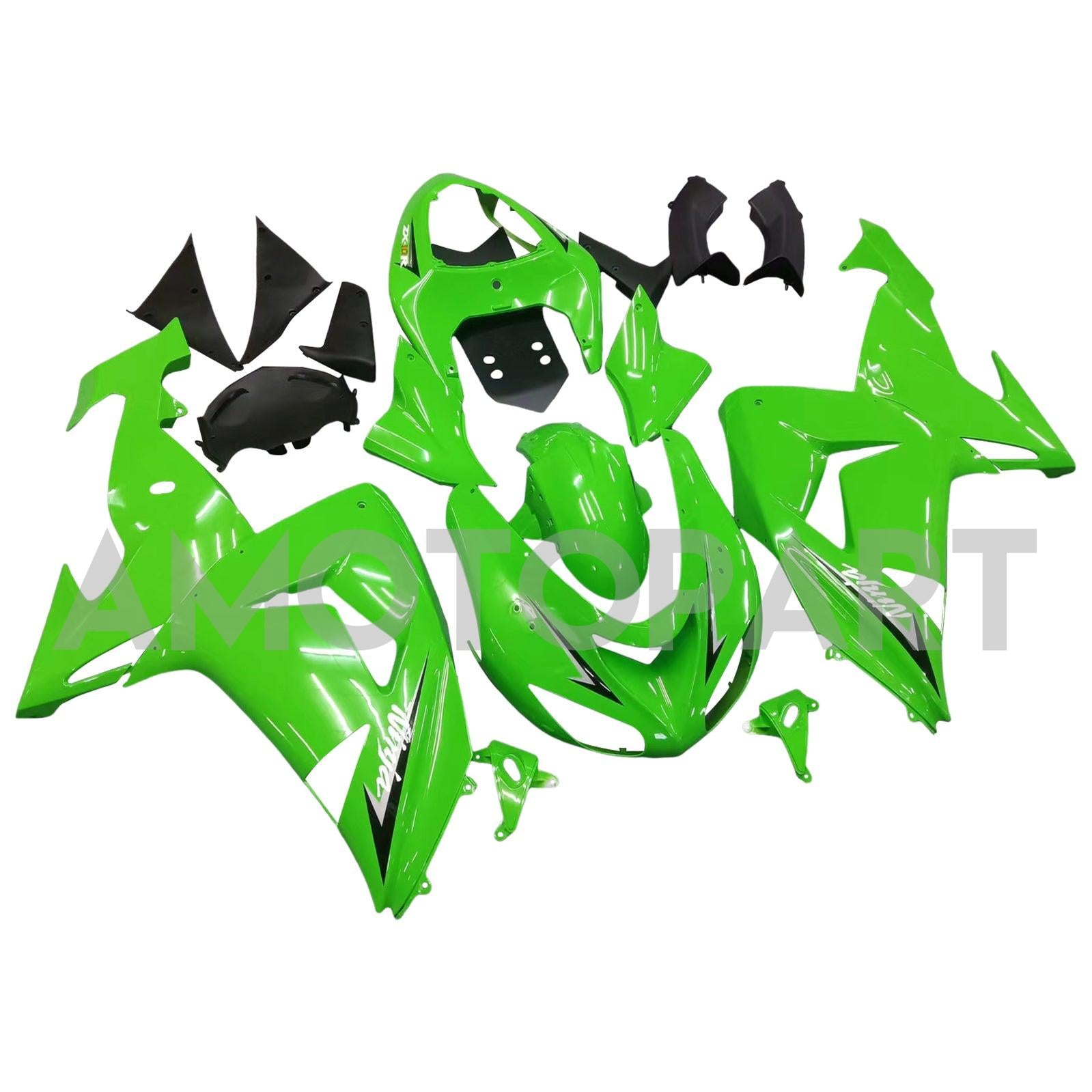 Kit carena verde Amotopart 2006-2007 Kawasaki ZX10R