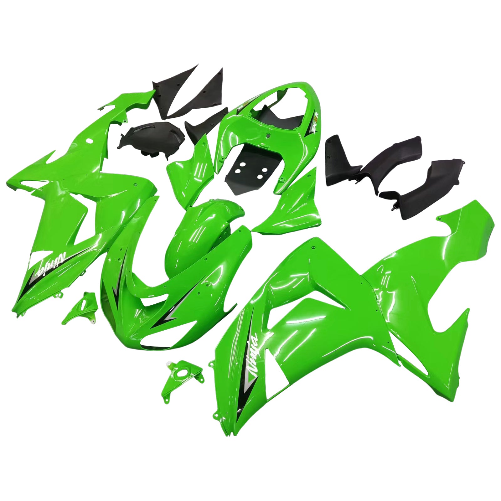 Amotopart 2006–2007 Kawasaki ZX10R grünes Verkleidungsset