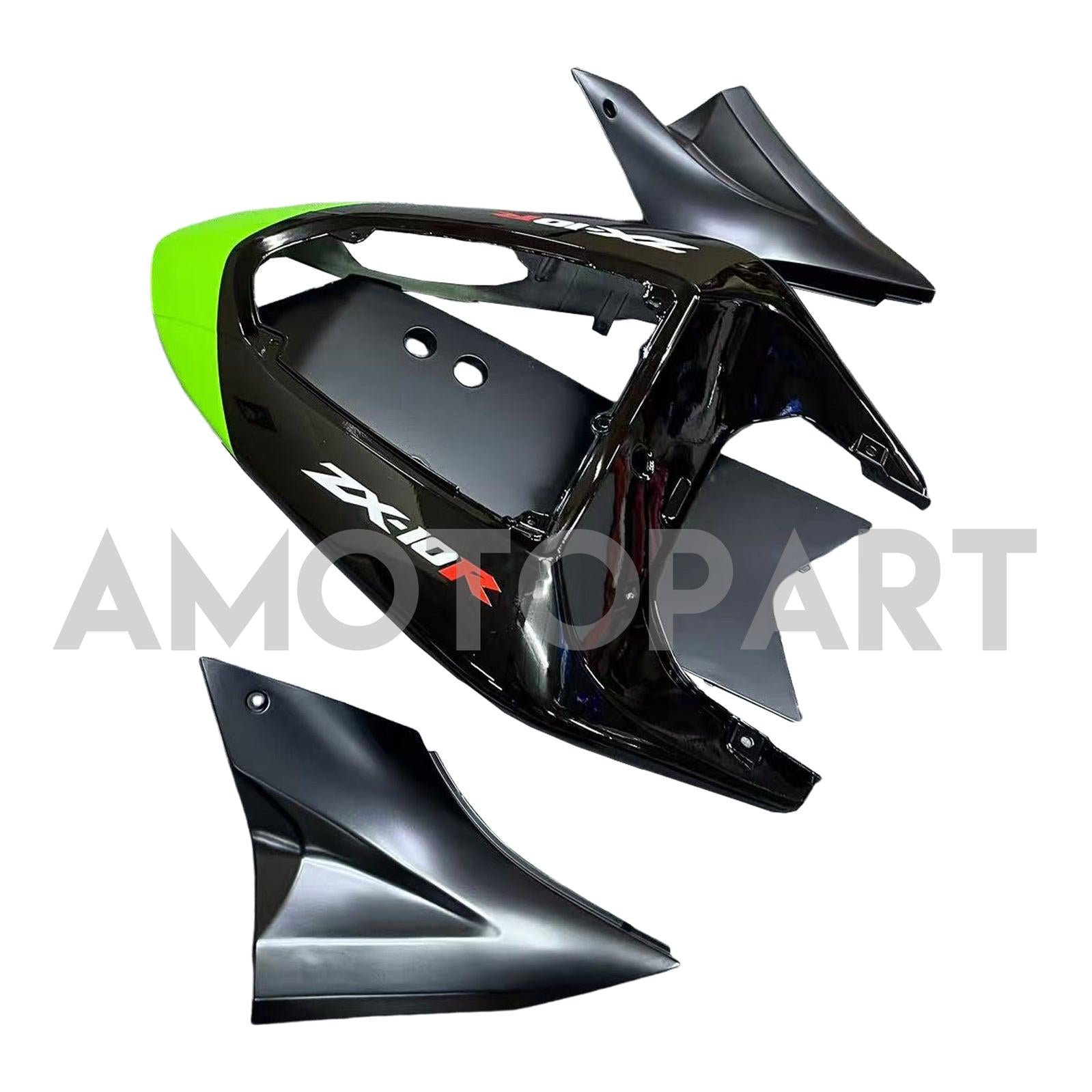 Amotopart 2006-2007 Kawasaki ZX10R Green&Black Style1 Fairing Kit