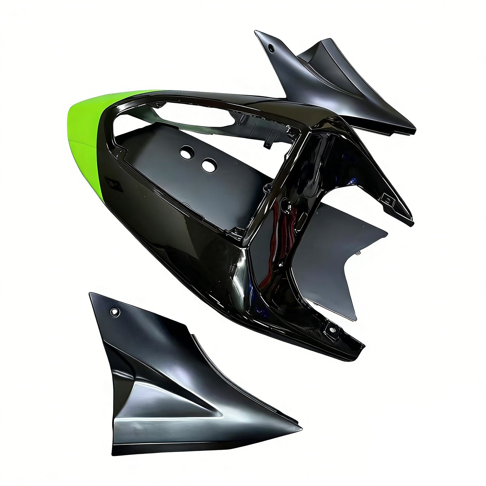 Amotopart 2006-2007 Kawasaki ZX10R Zielony i czarny styl 1 Zestaw owiewki
