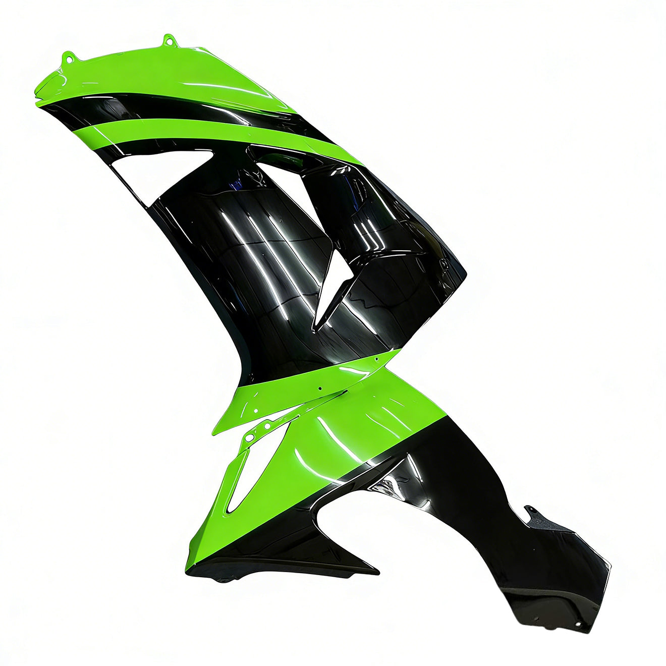 Amotopart 2006-2007 Kawasaki ZX10R Zielony i czarny styl 1 Zestaw owiewki