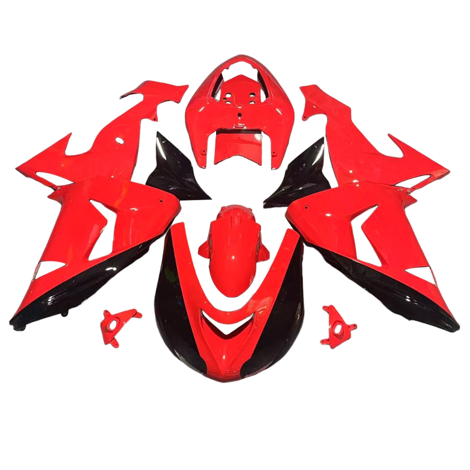 Amotopart 2006-2007 Kawasaki ZX10R Red Fairing Kit