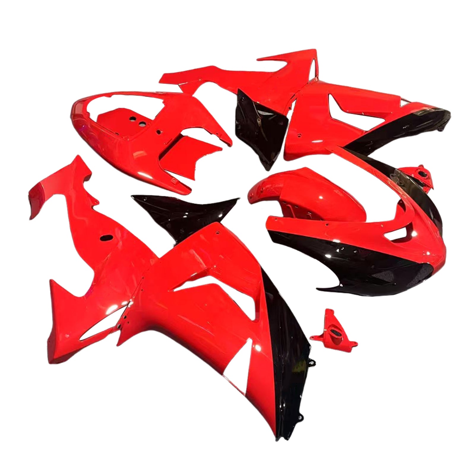 Amotopart 2006-2007 Kawasaki ZX10R Red Fairing Kit