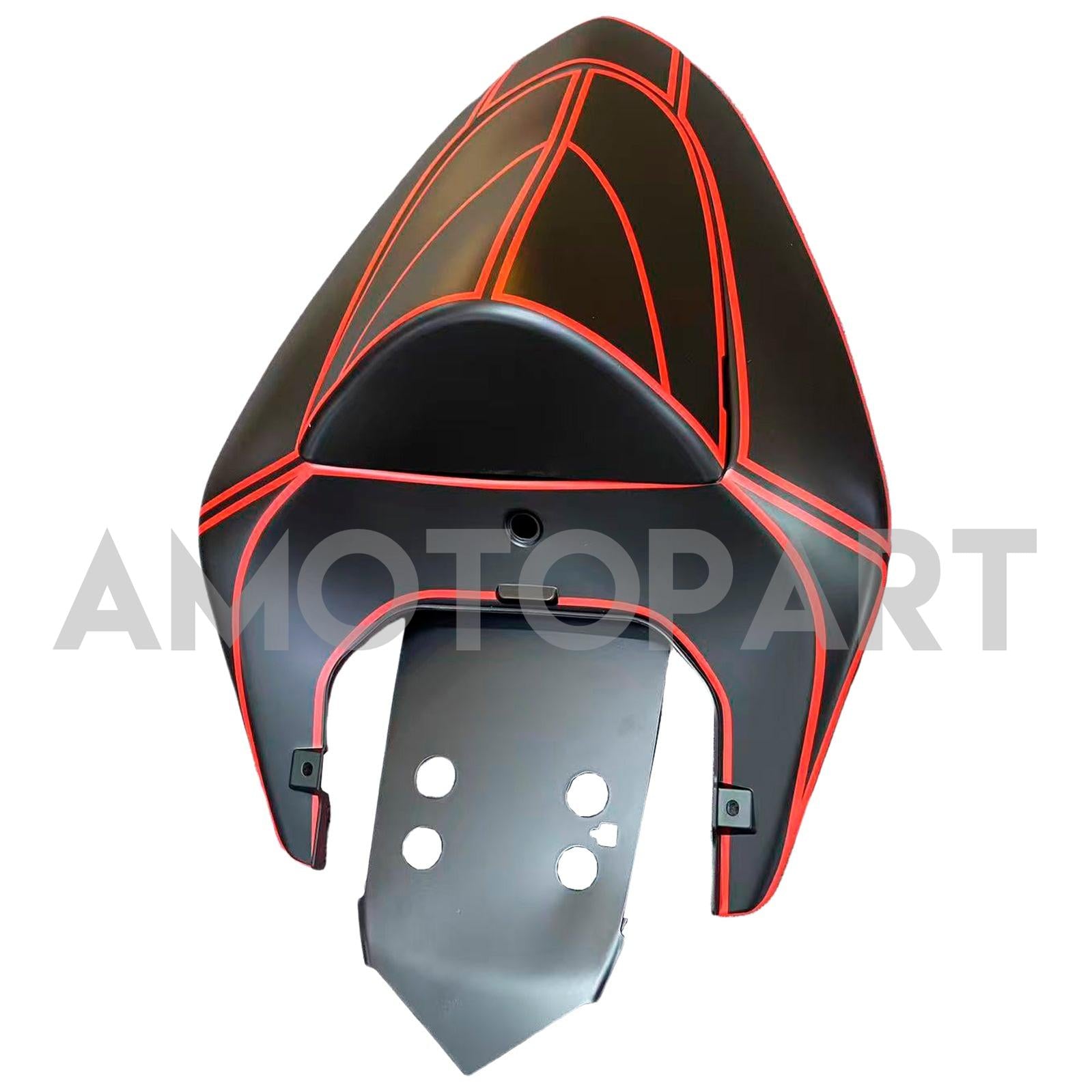 Amotopart 2006-2007 Kawasaki ZX10R Matte Black with Red Stripe Fairing Kit