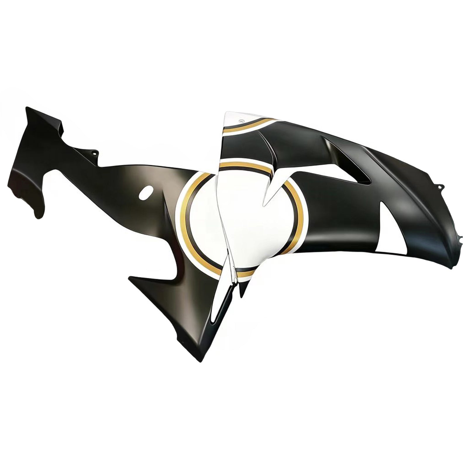 Amotopart 2006-2007 Kawasaki ZX10R Matte Black&White Lucky Strike Fairing Kit