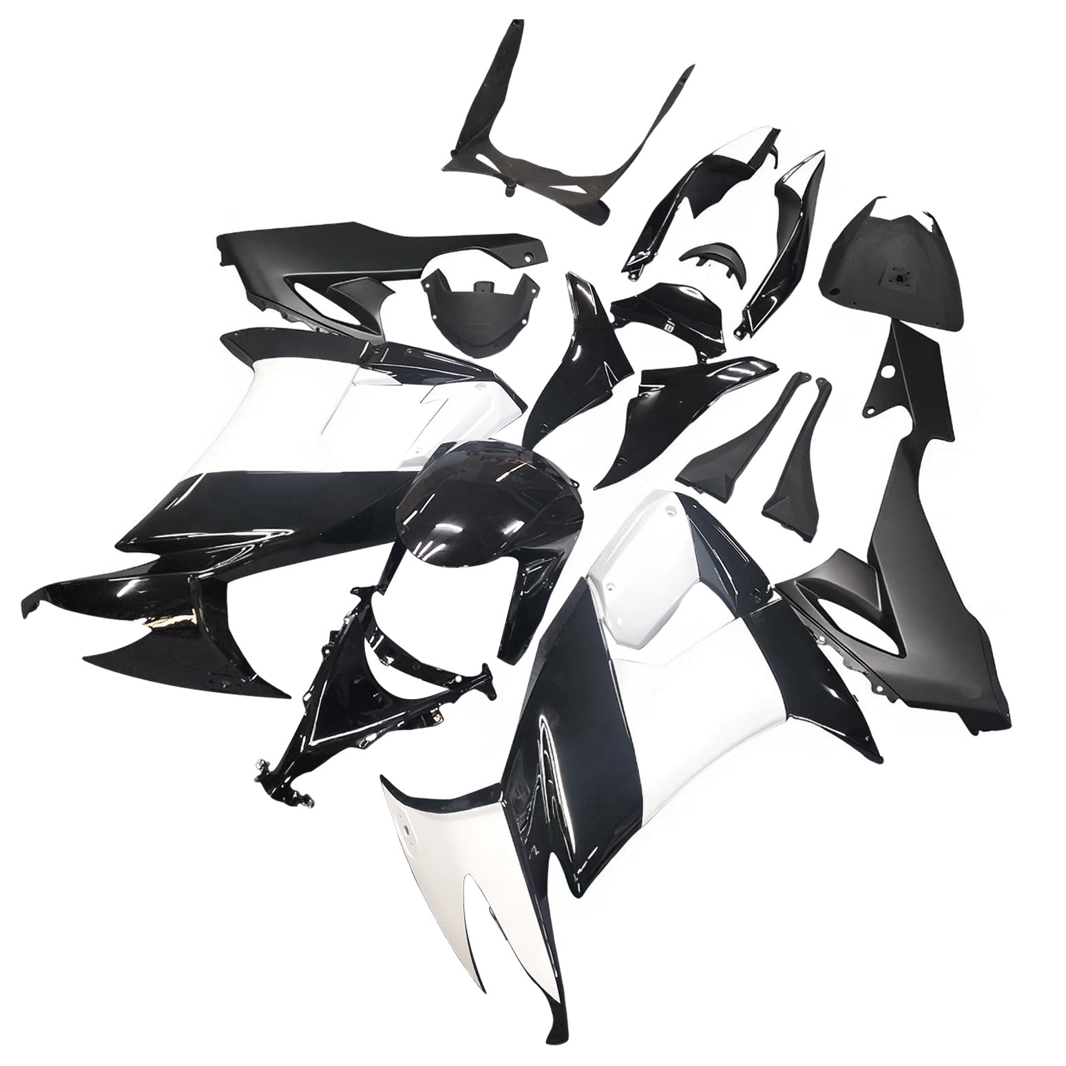 Amotopart Kawasaki ZX10R 2008-2010 Black with Scratch Logo Fairing Kit