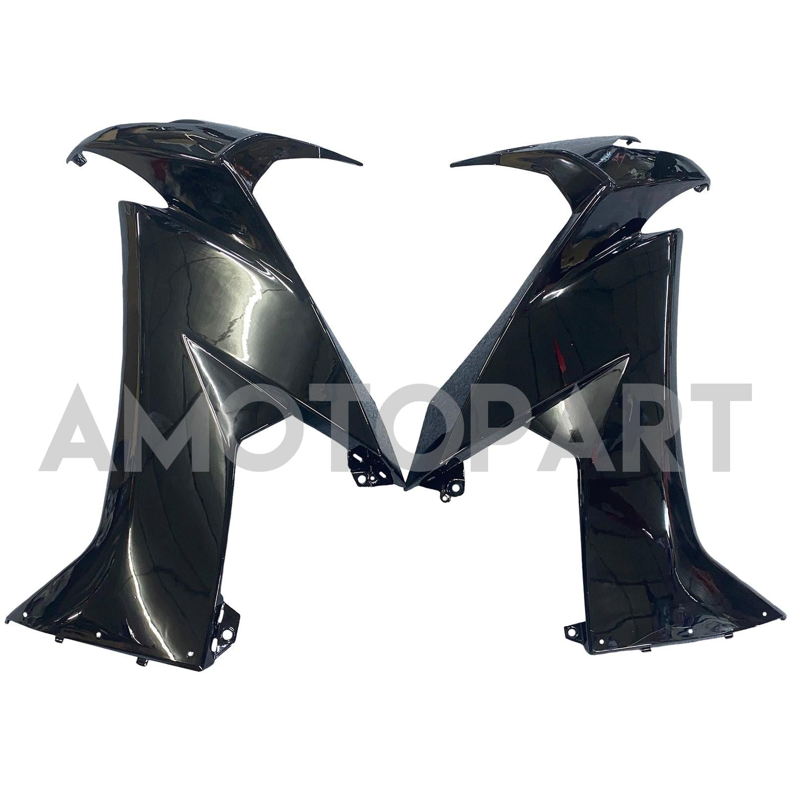 Amotopart Kawasaki ZX10R 2008-2010 Hochglänzende Schwarzverkleidung Kit