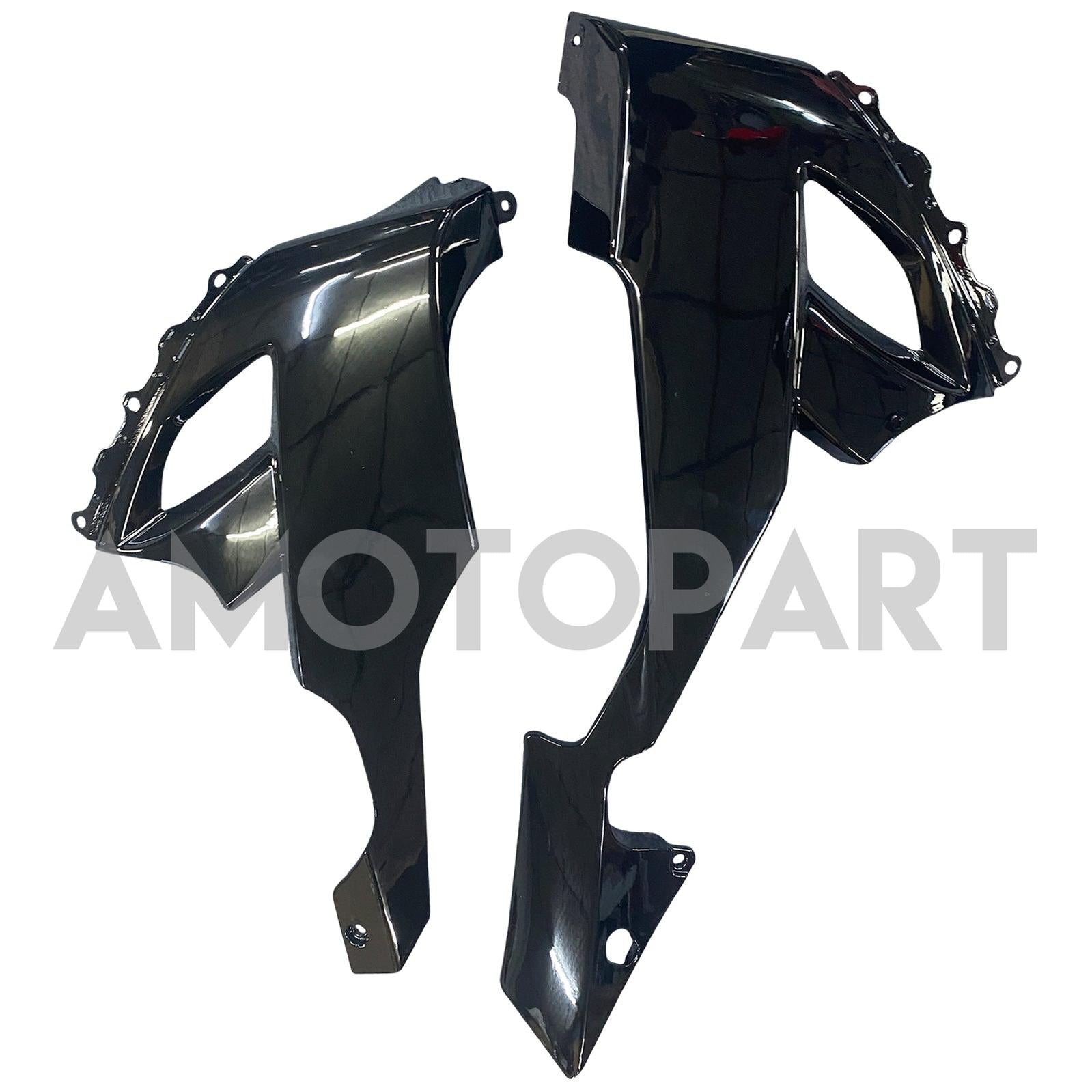 Amotopart Kawasaki ZX10R 2008-2010 Hochglänzende Schwarzverkleidung Kit