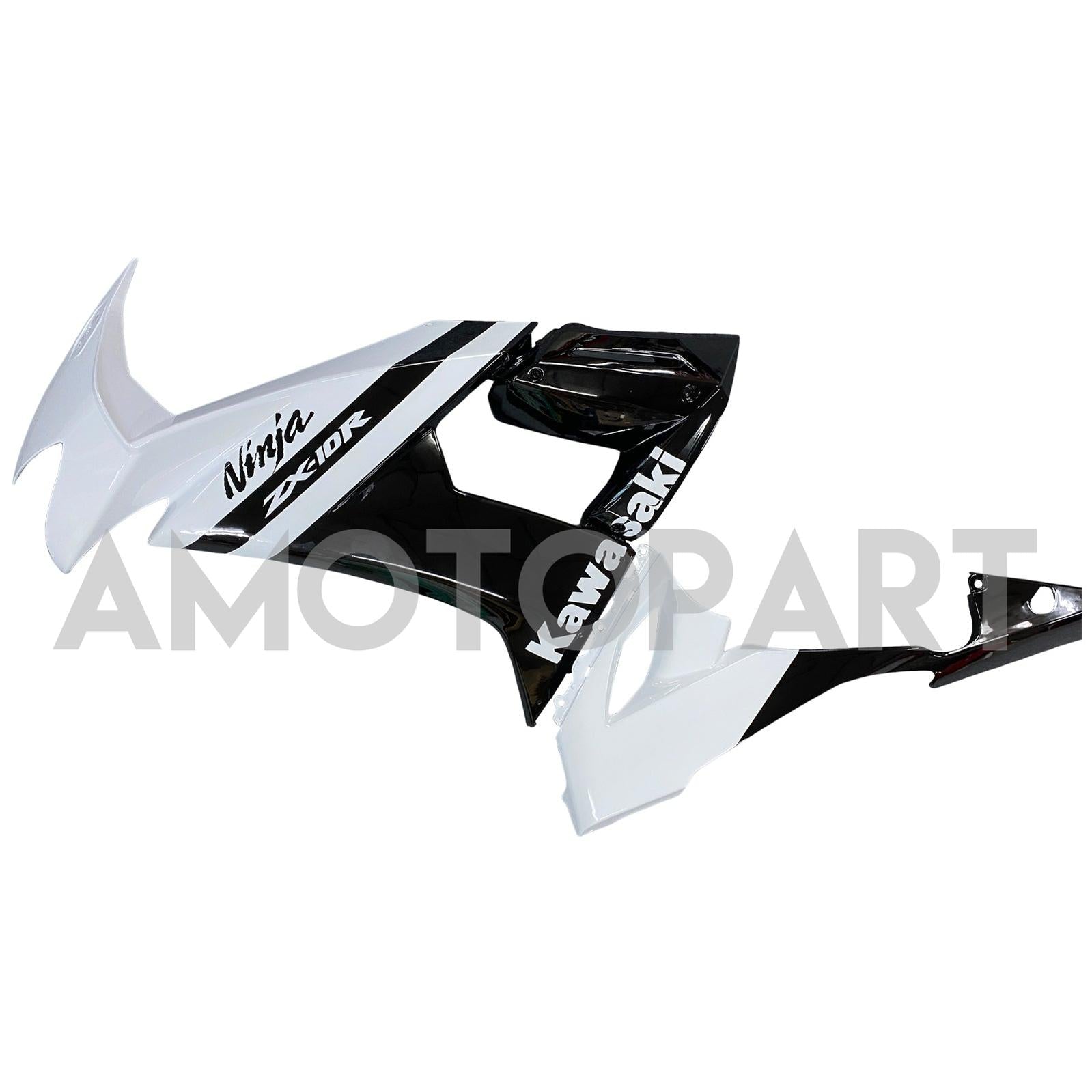 Kit carena Amotopart Kawasaki ZX10R 2008-2010 Bianco Nero
