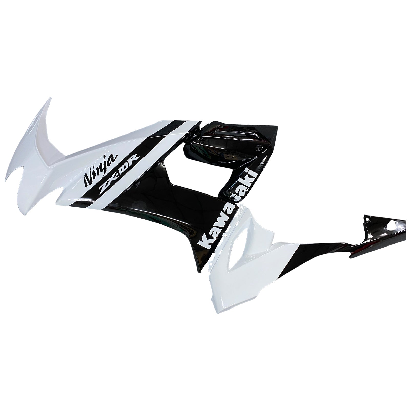 Amotopart Kawasaki ZX10R 2008-2010 White Black Fairing Kit