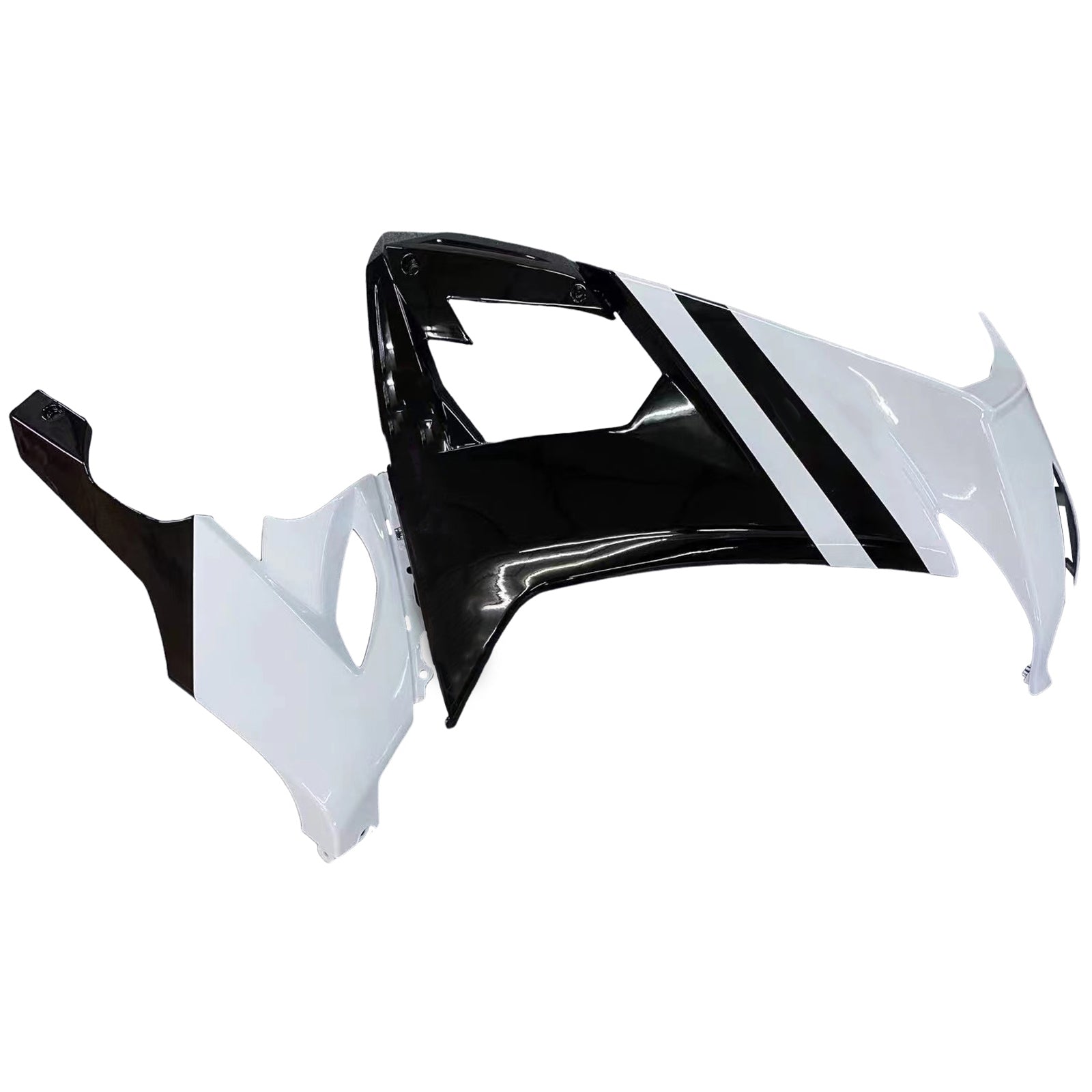 Amotopart Kawasaki ZX10R 2008-2010 White Black Fairing Kit